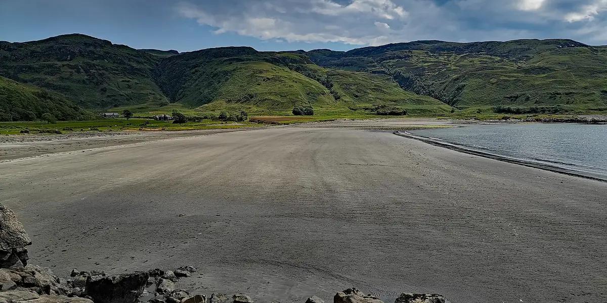 La spiaggia di Laggan Sand a Lochbuie, nel sud est dell'Isola di Mull